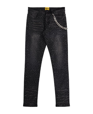 AMI BLK WASH SKINNY