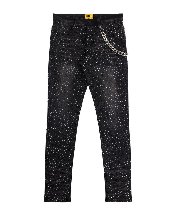 AMI BLK WASH SKINNY