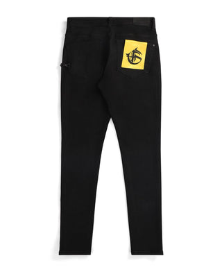 DAVID WAX BLK SKINNY DENIM