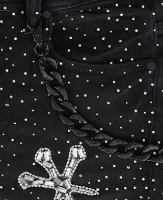 DAGGER PATCH BLK DENIM