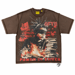 POWER IN TRUTH BROWN TEE