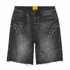 FISK BLK WASH SHORTS
