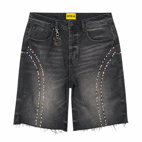 FISK BLK WASH SHORTS