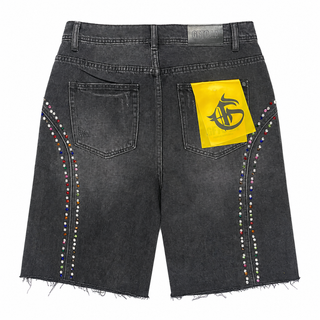 FISK BLK WASH SHORTS