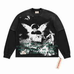 777 LONG SLEEVE TEE - BLACK